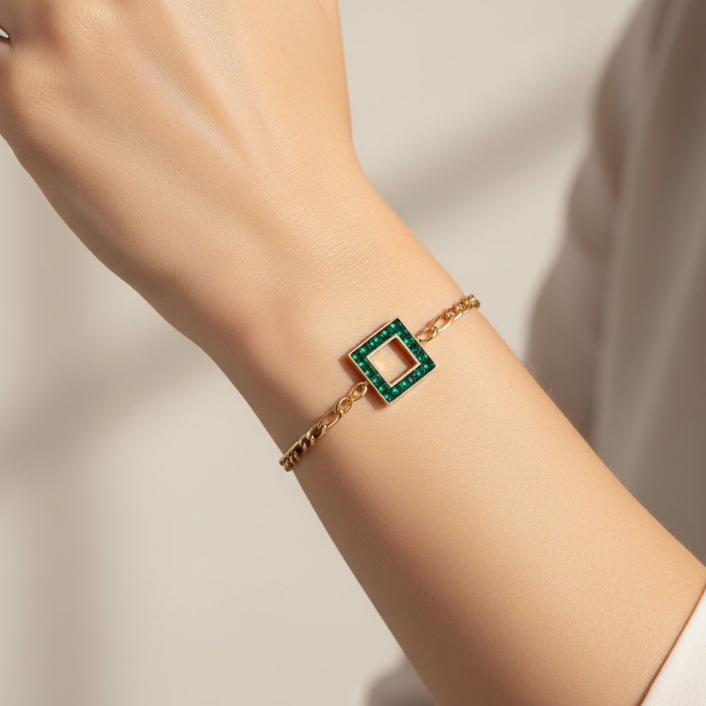 Bracelet Bohm – Éclat Émeraude