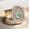 💚 Bague Bohm Soleil – Pierre vert d’eau💚