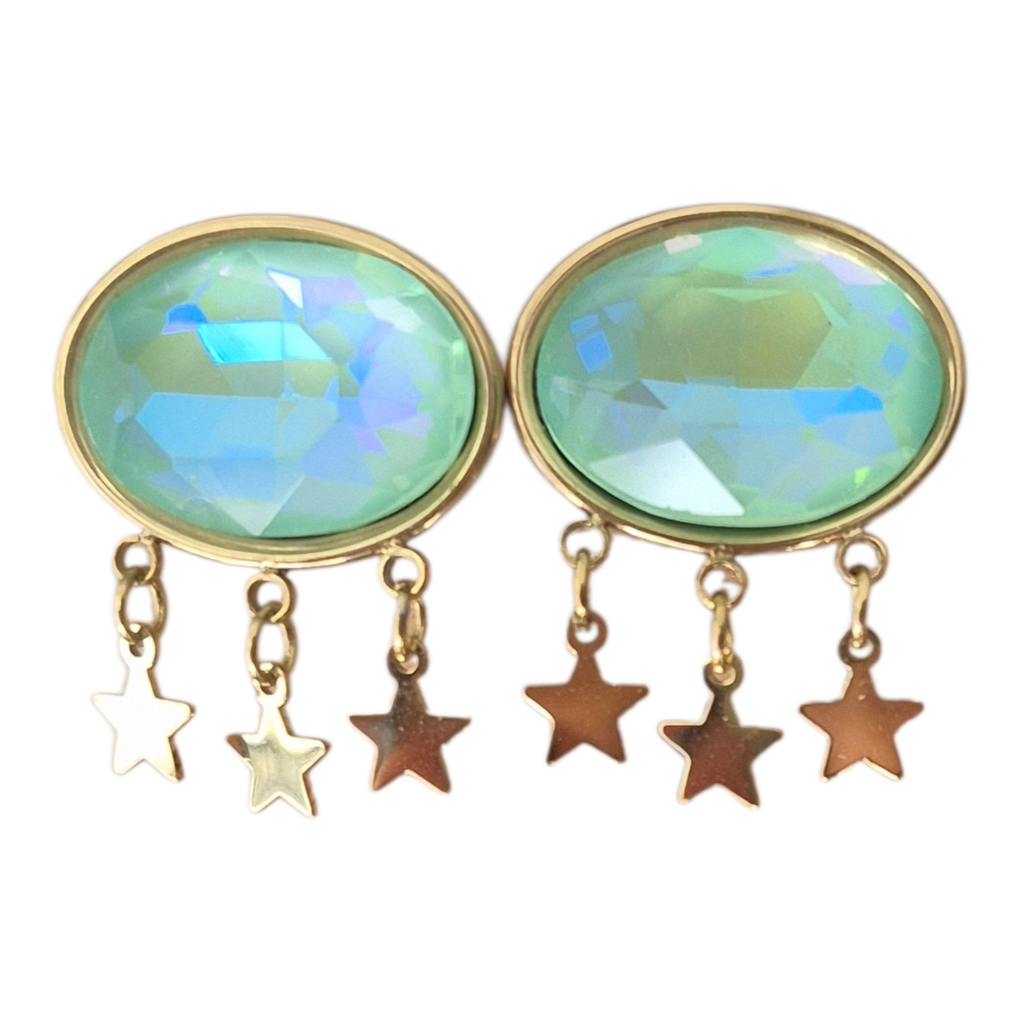 Boucles d’oreilles Éclat Vert – Esprit bohème & étoilé 💚⭐