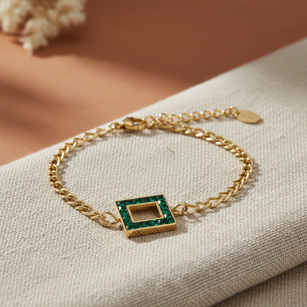 Bracelet Bohm – Éclat Émeraude