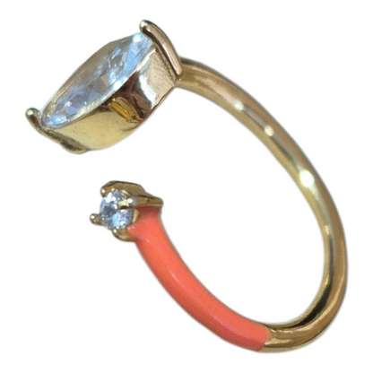 🧡 Bague Bohm Paris Ajustable – Orange