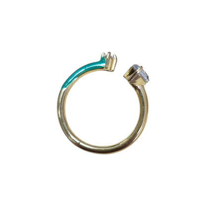 💚 Bague Bohm Paris Ajustable – Vert Clair