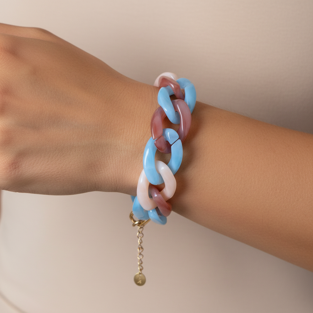 Bracelet Maillons Pastel – Élégance & Tendance ✨