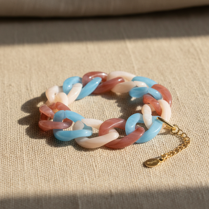 Bracelet Maillons Pastel – Élégance & Tendance ✨