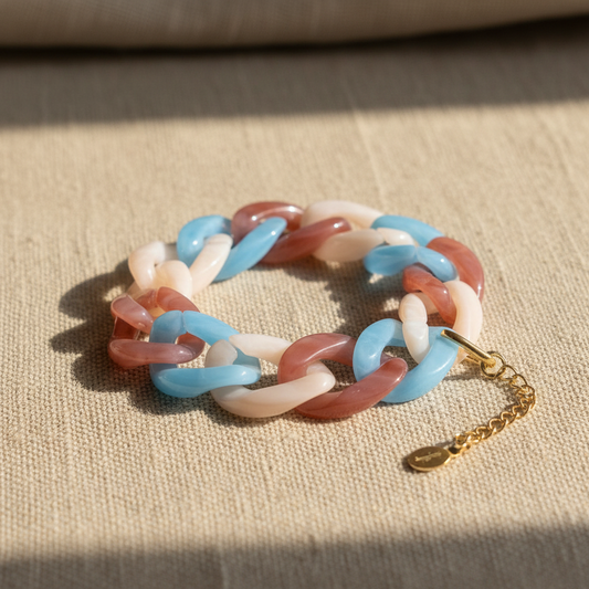 Bracelet Maillons Pastel – Élégance & Tendance ✨