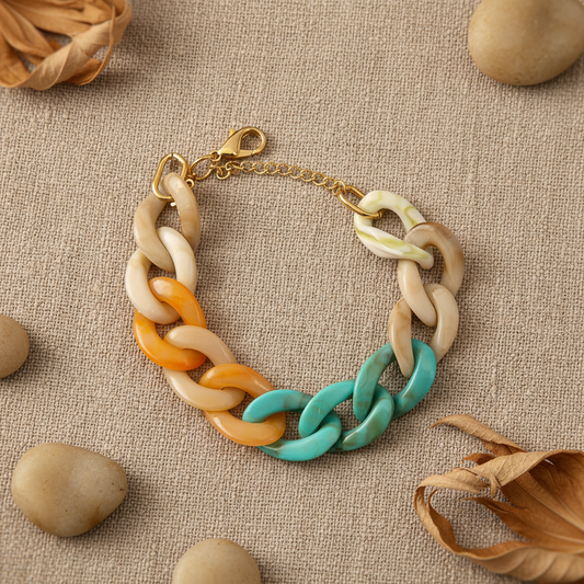 Bracelet Maillons Pastel – Élégance & Tendance ✨