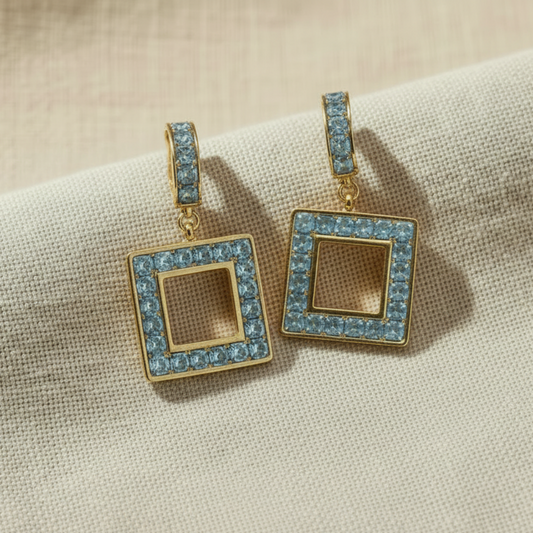 Boucles d'oreilles Bohm – Éclat Bleu Ciel