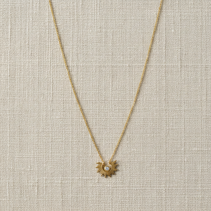 Collier Soleil Bohm — Acier Inoxydable Doré