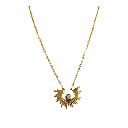 Collier Soleil Bohm — Acier Inoxydable Doré