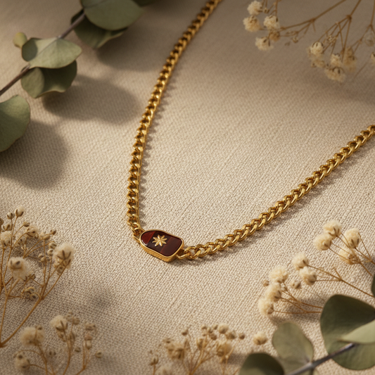 Collier Bohm Étoile Ambre