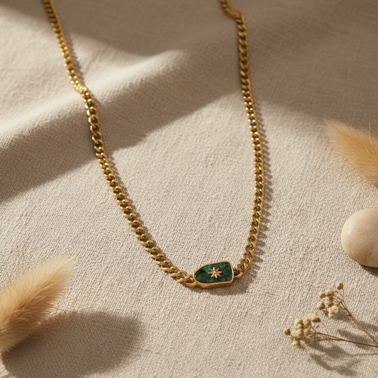 Collier Bohm Étoile Émeraude