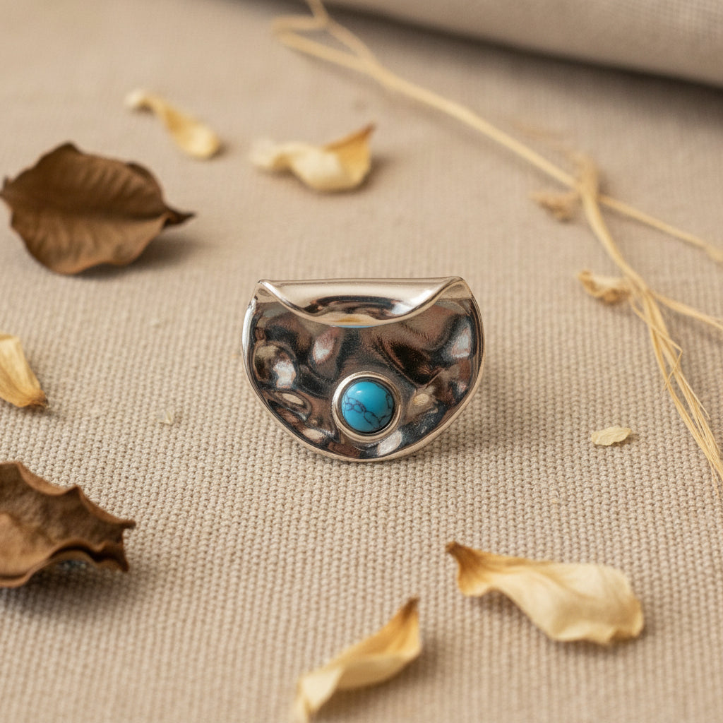 Bague Bohm Turquoise – Acier Inoxydable