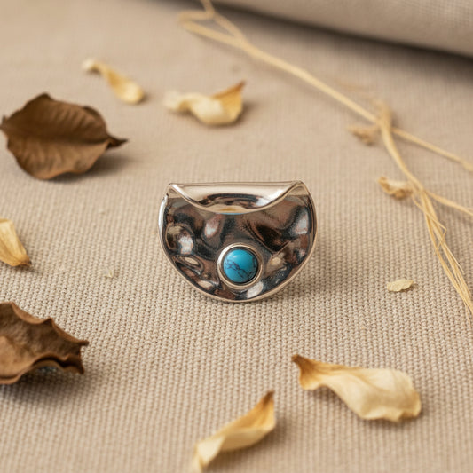 Bague Bohm Turquoise – Acier Inoxydable
