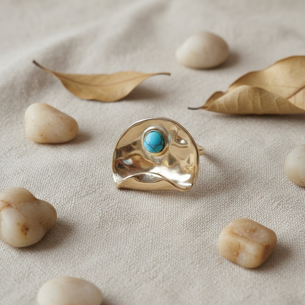 Bague Bohm Turquoise – Acier Inoxydable