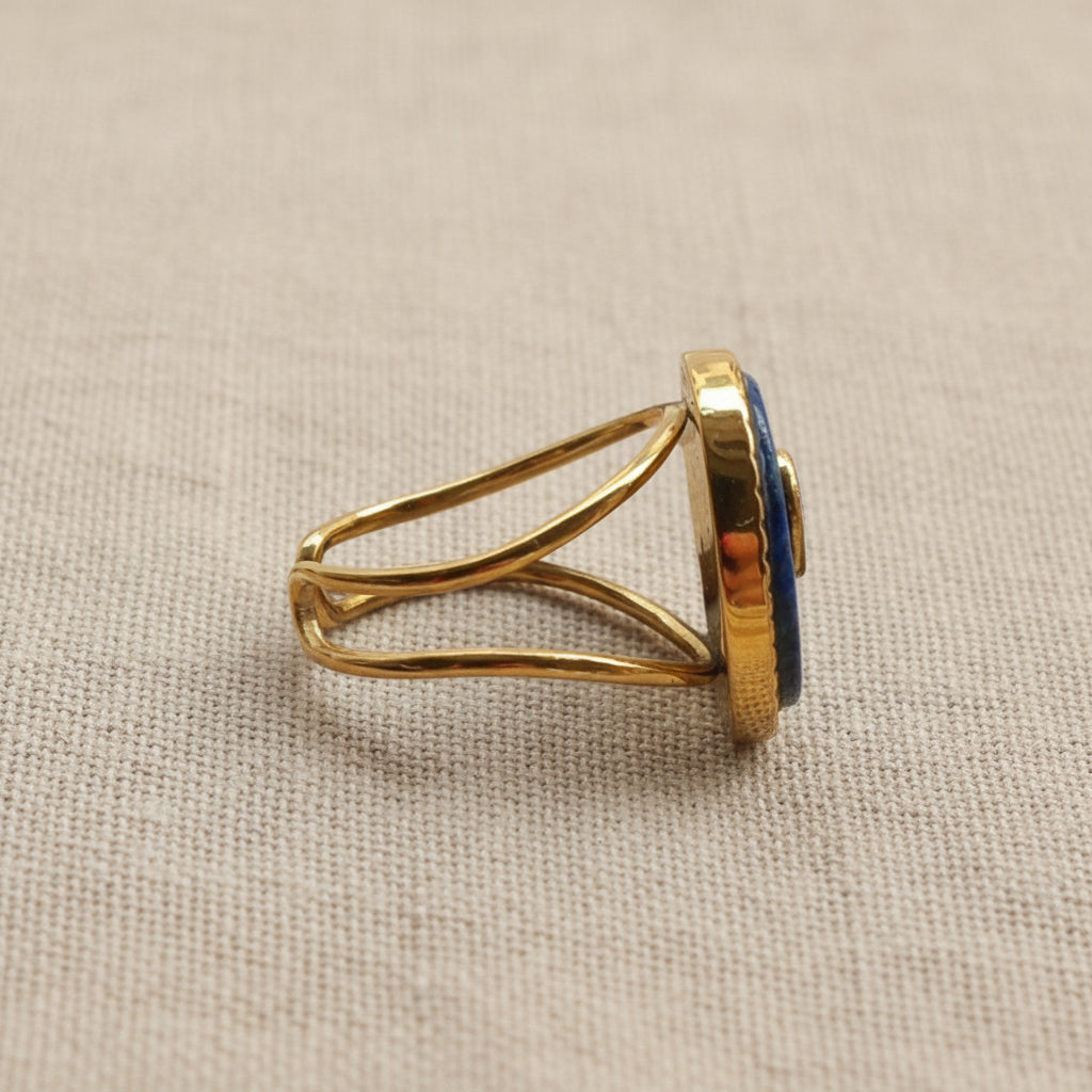 💙 Bague Bohm Pierre Bleue – Élégance Bohème Chic💙